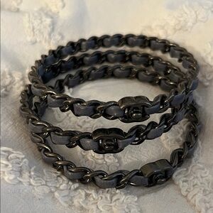 Chanel woven bangles